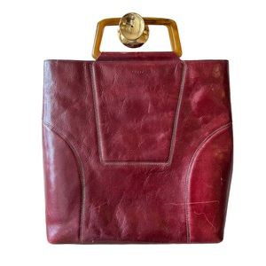 DKNY Tote Bag Burgundy Red